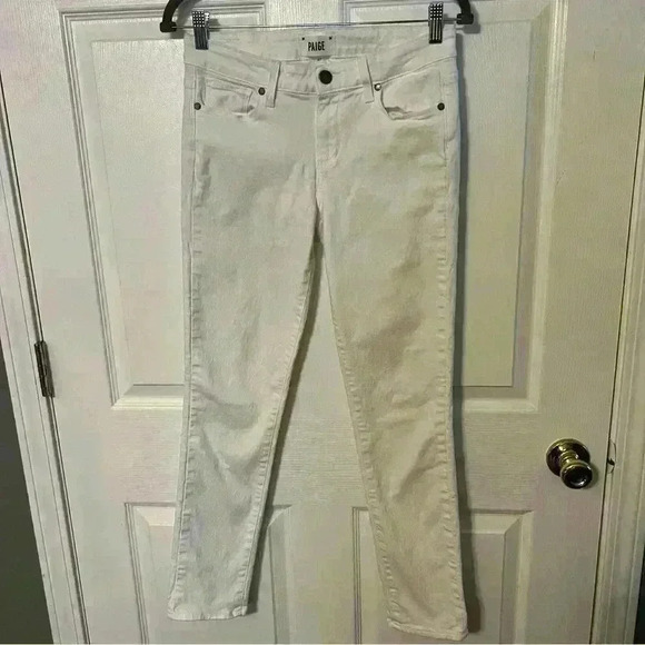 Paige Jeans Womens White Denim Ankle Jeans Size 27 GUC, no rips, stains or odors - Picture 1 of 4
